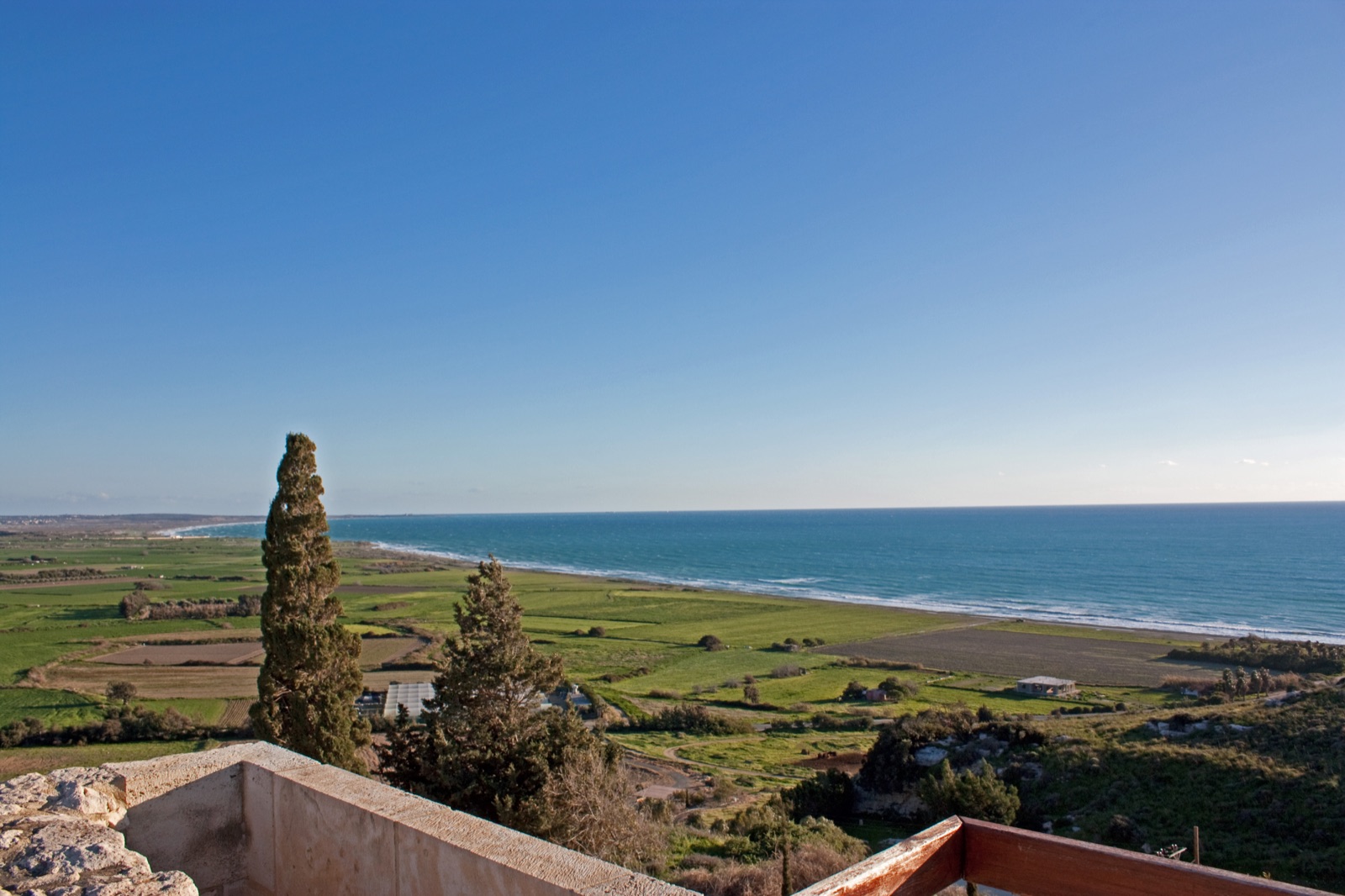 Panoramic view across the Cyprus coast